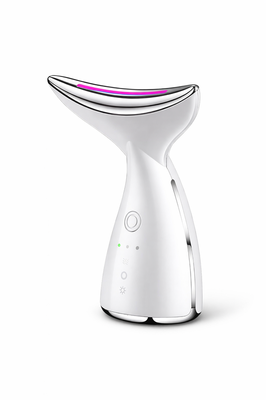 Microcurrent neck and face device for at-home skin toning